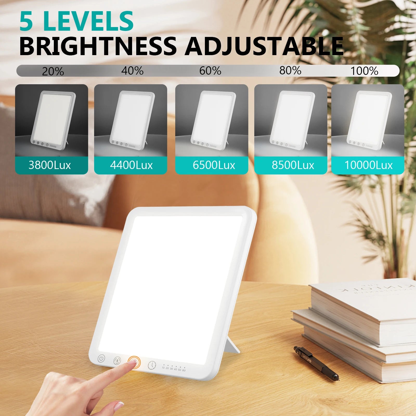 SunGlow 15000 LUX – lampa dziennego światła z 3 barwami i regulacją jasności