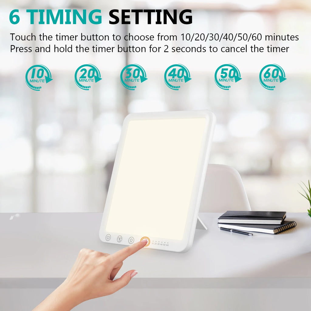 SunGlow 15000 LUX – lampa dziennego światła z 3 barwami i regulacją jasności