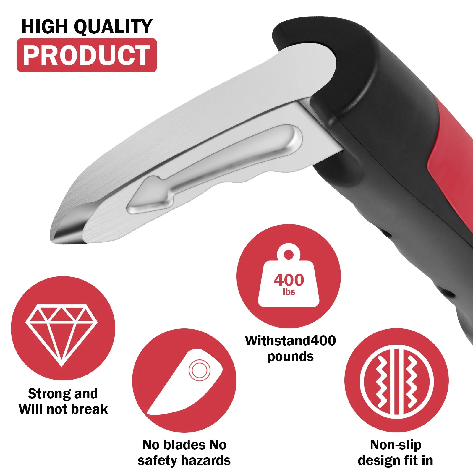 2 w 1 Uchwyt samochodowy do drzwi – pomoc przy wsiadaniu i awaryjny młotek do szyb