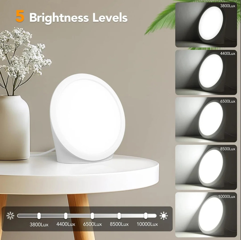 LumaLite 10000 LUX – kompaktowa lampa dziennego światła z regulacją jasności i funkcją pamięci