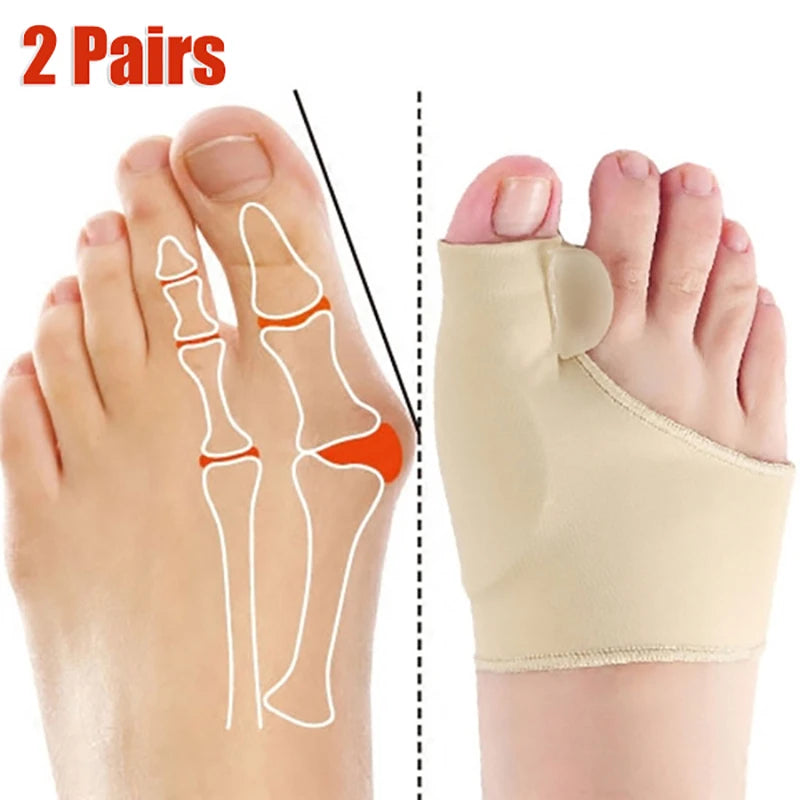 Toe Corrector Orthotics Feet Foot Care Bone Thumb Adjuster Correction Soft Pedicure Socks Bunion Straightener(1 pair / 2 pairs)